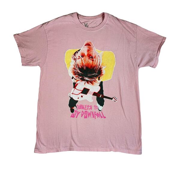 Machine Gun Kelly Shirt Size Medium Pink Tickets to My Downfall Concert 2021 - Picture 1 of 8